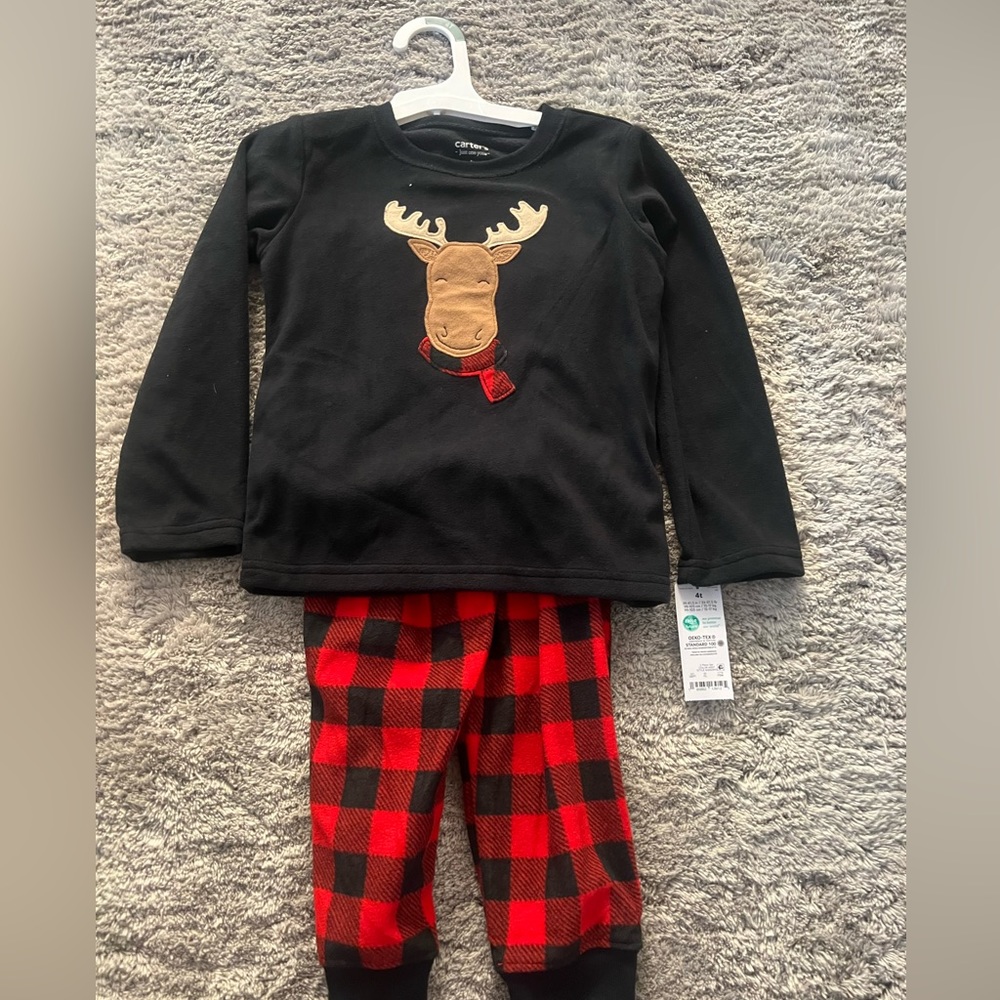 - Moose plaid pajama set